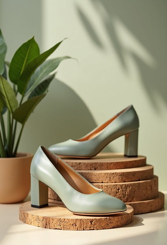 comfortable arch support block heels