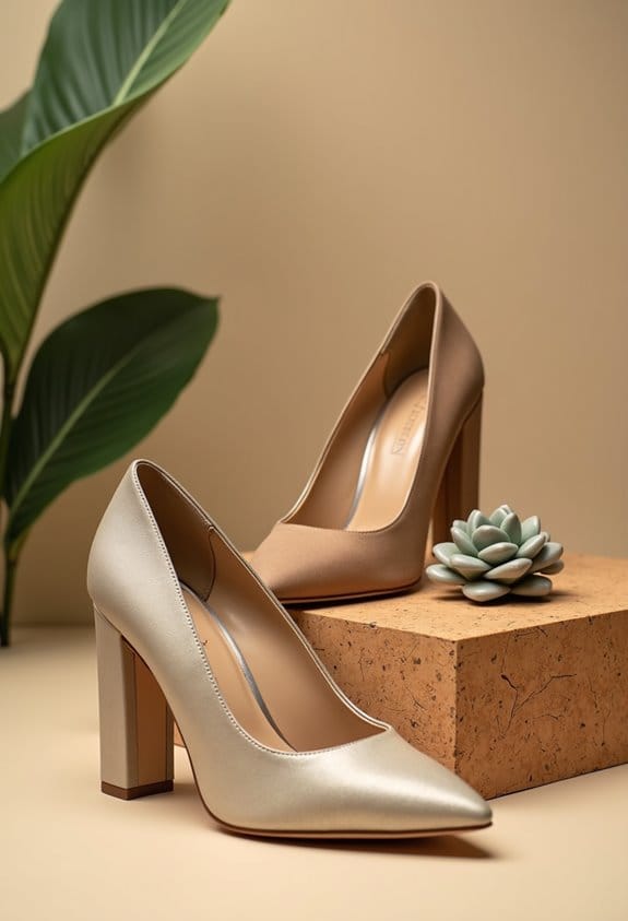 evening heels two tone
