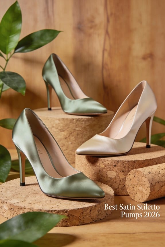 satin stiletto pumps selection
