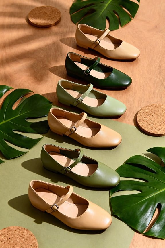 stylish leather mary jane heels