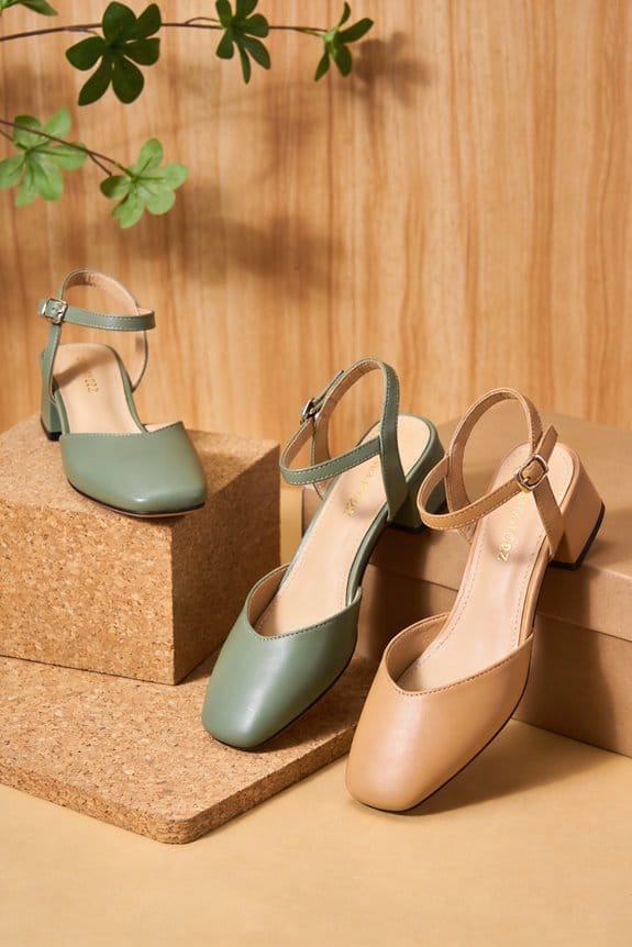 stylish low heel shoes