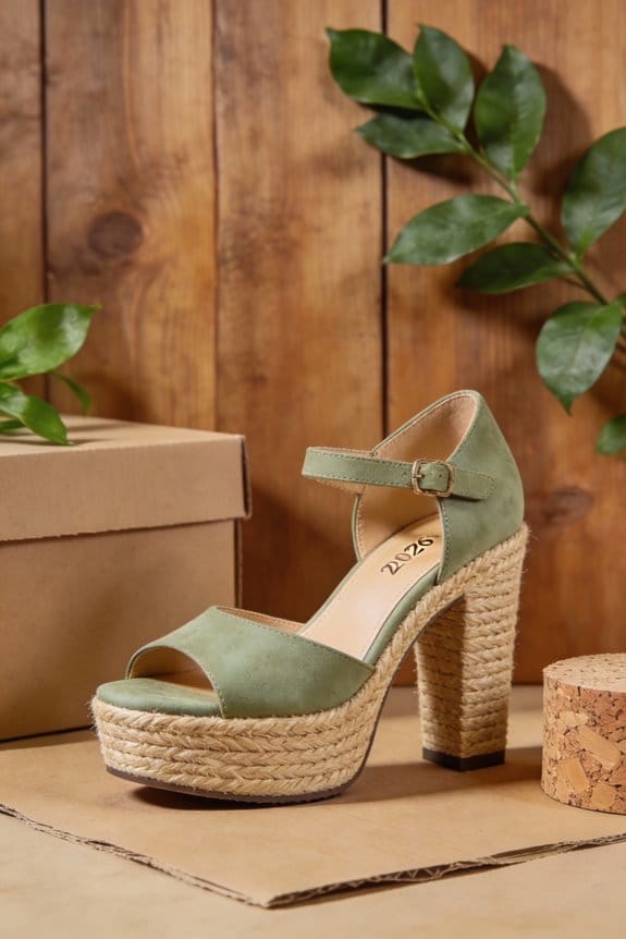 stylish platform espadrille heels